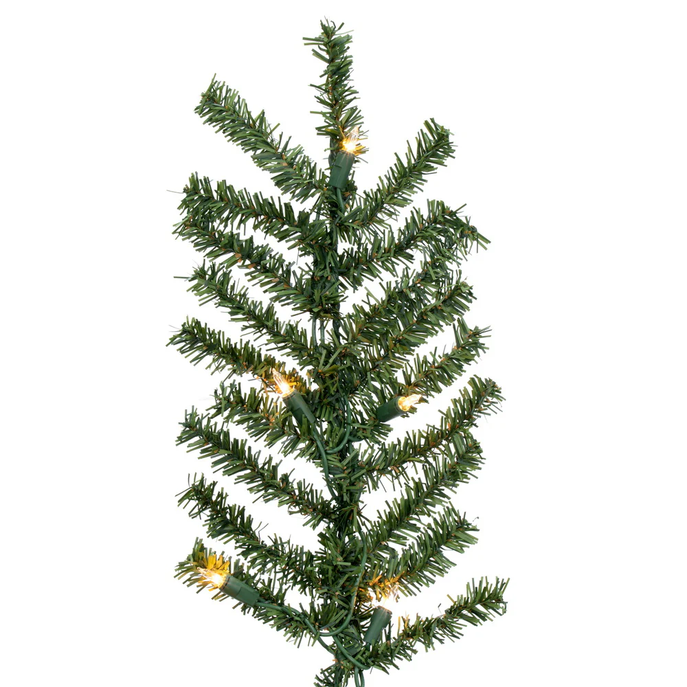 8'Hx50"W Natural Trunk Alpine Artificial Christmas Tree, Micro LED Pre-Lit (Multi-Mode) -Green - Image 4