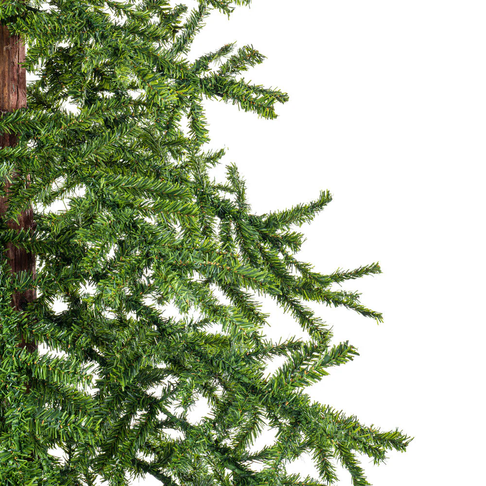 8'Hx50"W Natural Trunk Alpine Artificial Christmas Tree, Unlit -Green - Image 4