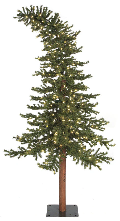 8'Hx50"W Natural Trunk Alpine Artificial Tree, Unlit -Green - Image 2