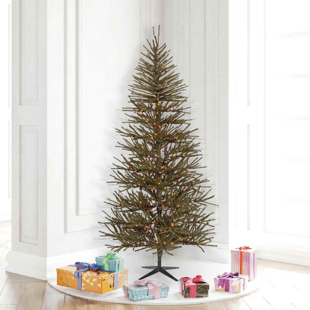 8'Hx52"W Vienna Twig Artificial Christmas Tree, Unlit -Brown/Green - Image 4