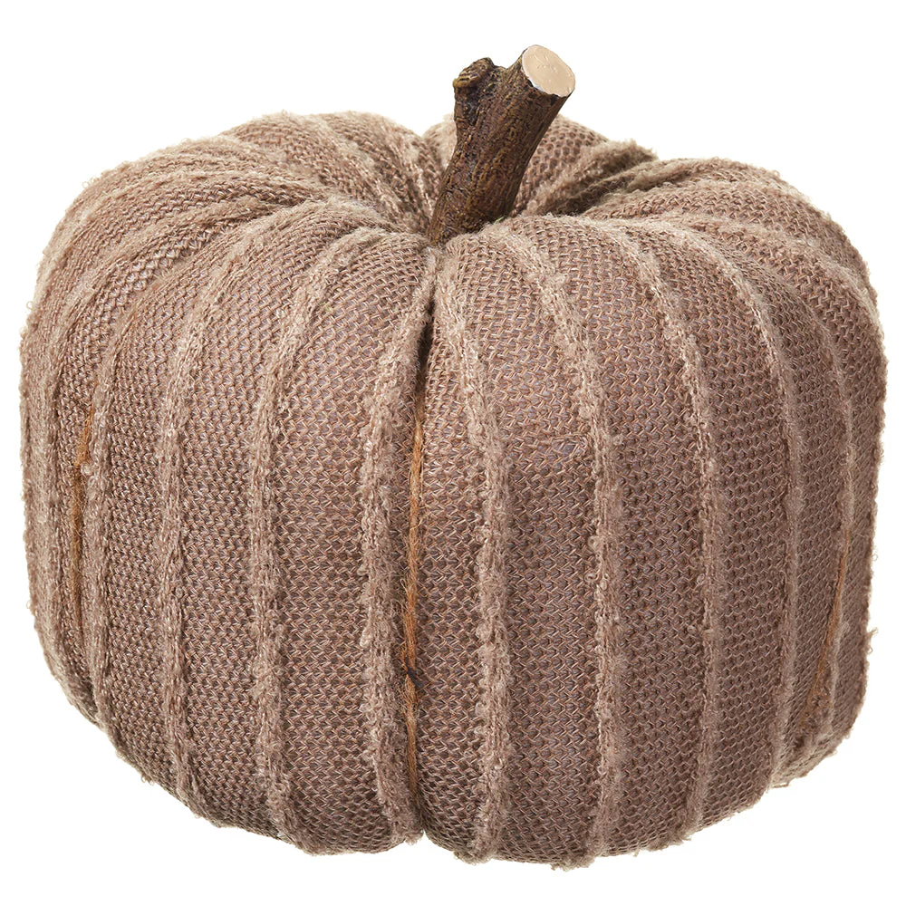 8"Hx9"W Artificial Jute Linen Pumpkin -Brown (Pack of 8)