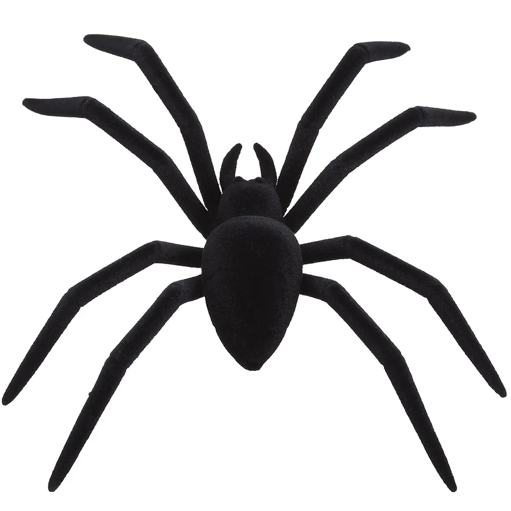 9.5" Halloween Spider With Clip -Black (Pack of 12)