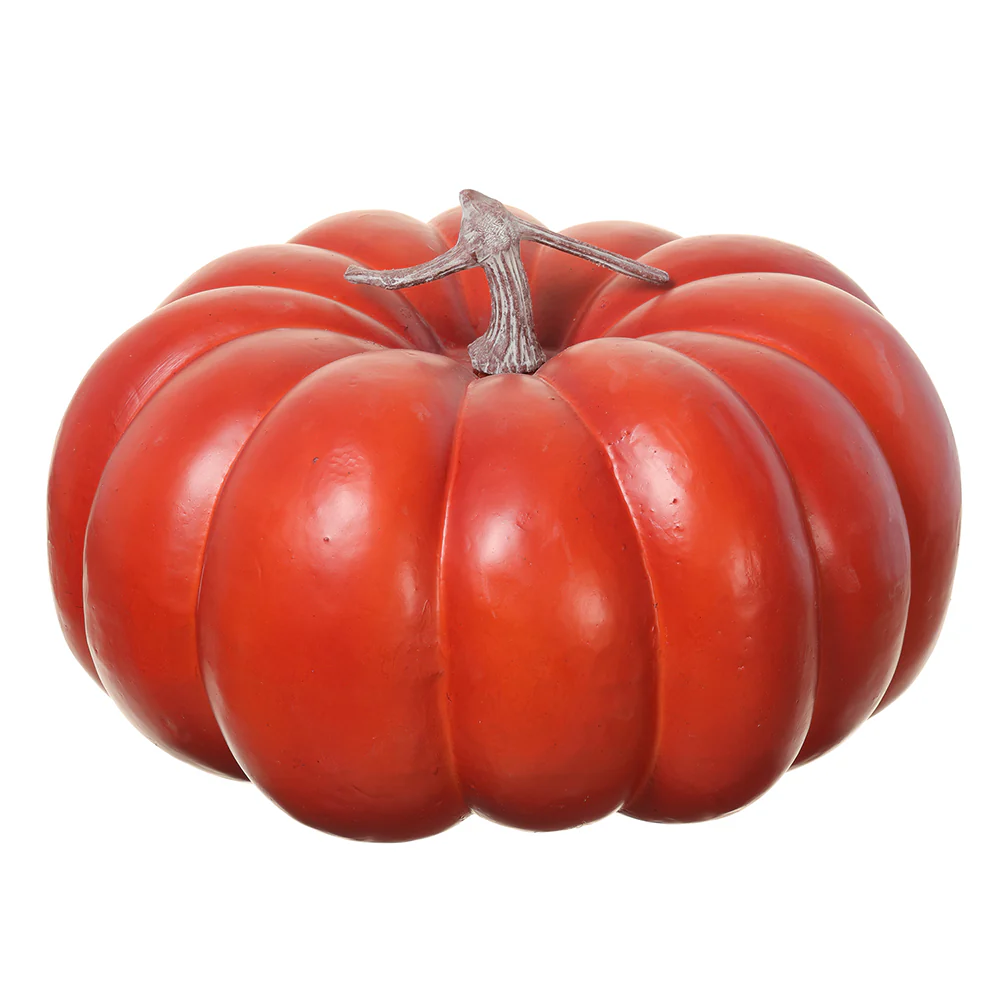 9.5"Hx14.5"W Artificial Pumpkin -Orange/Flame (Pack of 4)