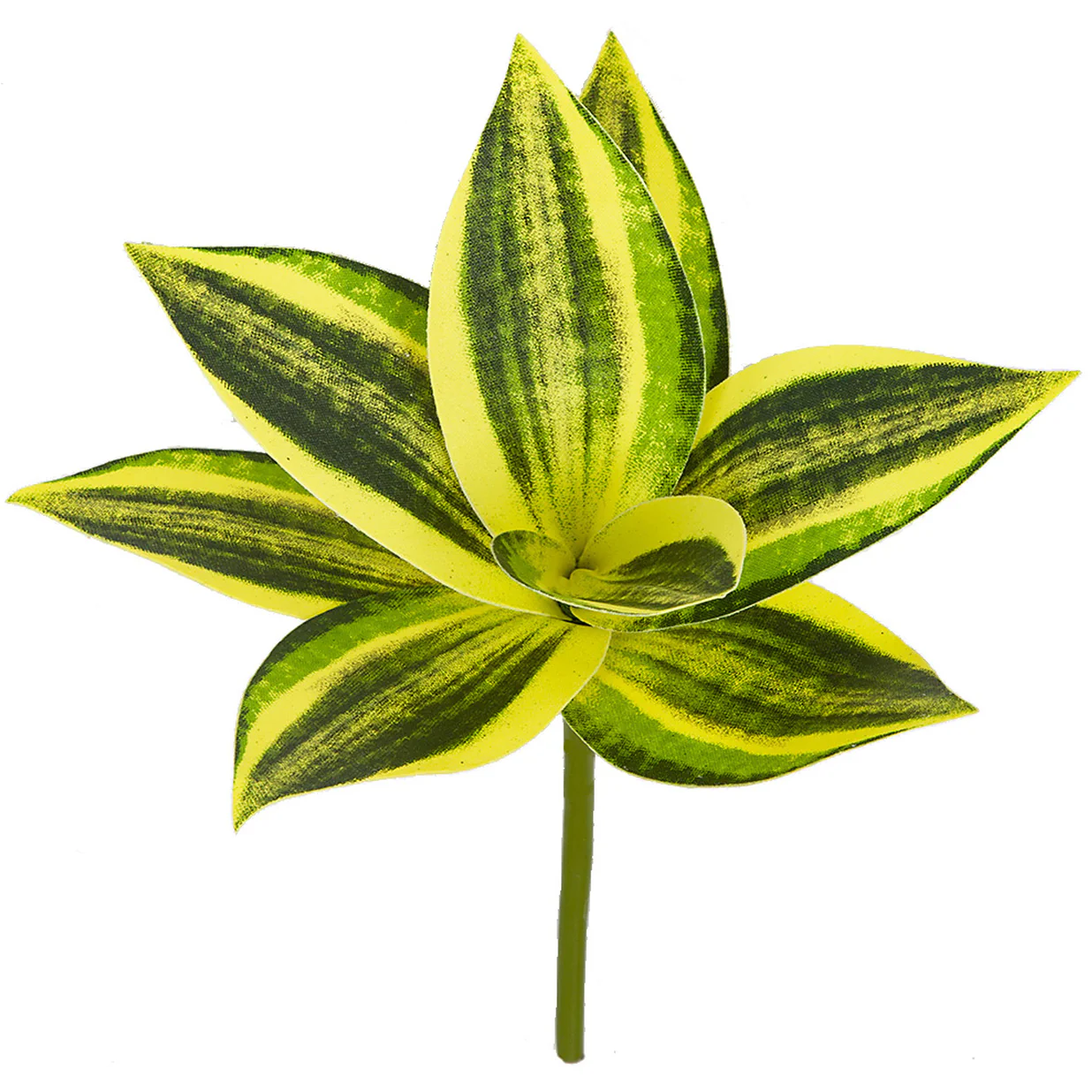 9.75" IFR Sansevieria Snake Artificial Stem -Green/Yellow (Pack of 12)