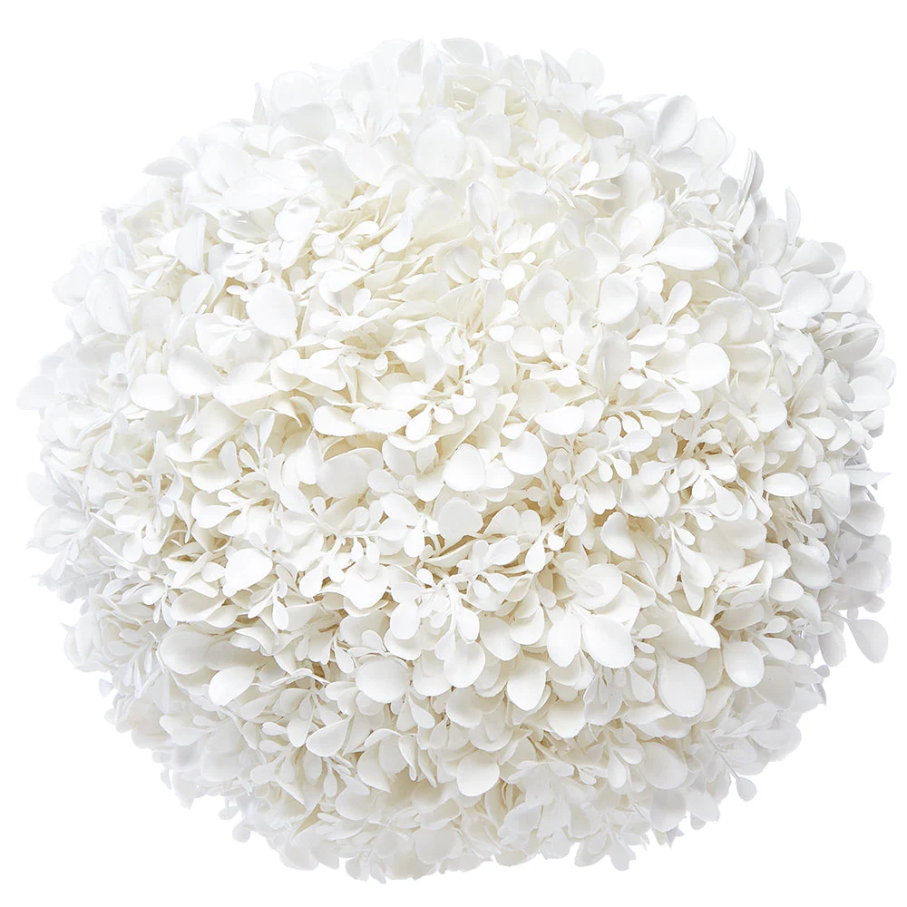 9" Artificial Boxwood Ball-Shaped Topiary -White (Pack of 6)