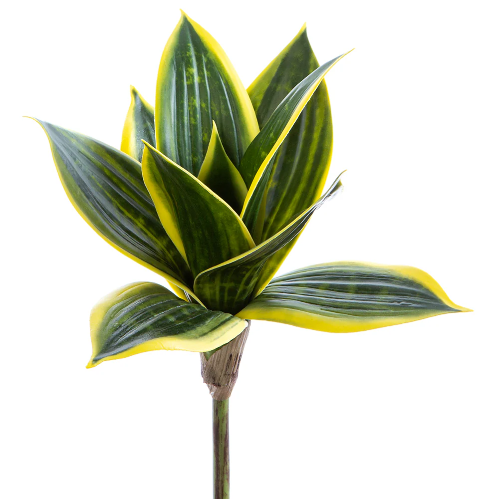 9" Artificial Mini Sansevieria Snake Grass Plant -Green/Cream (Pack of 12)