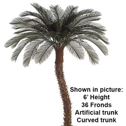 9' Custom-Made Outdoor UV-Proof Large Artificial Sago Cycas Palm Tree -36 Fronds -Green - Image 2