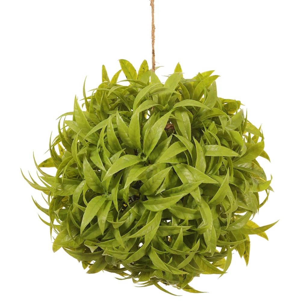 9" Hanging Eucalyptus Ball-Shaped Artificial Topiary -Green (Pack of 4)