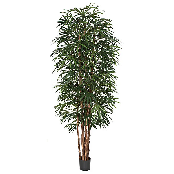 9' IFR Rhapis Artificial Palm Tree w/Pot -Green