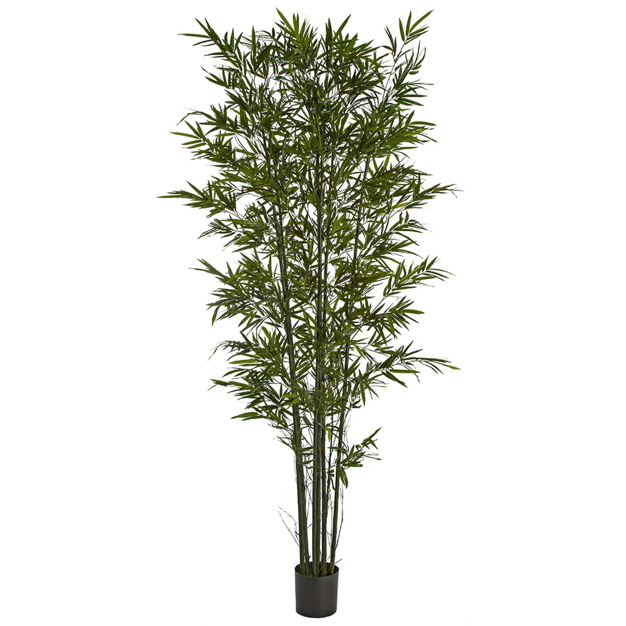 9' Natural Green Trunk Silk Royal Bamboo Tree w/Pot -Green