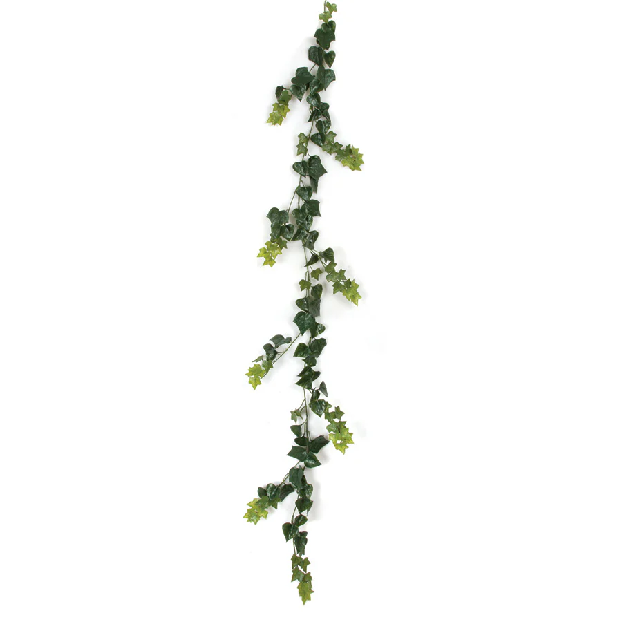 9' Outdoor UV-Proof Artificial English Ivy Garland -Green (Pack of 6)