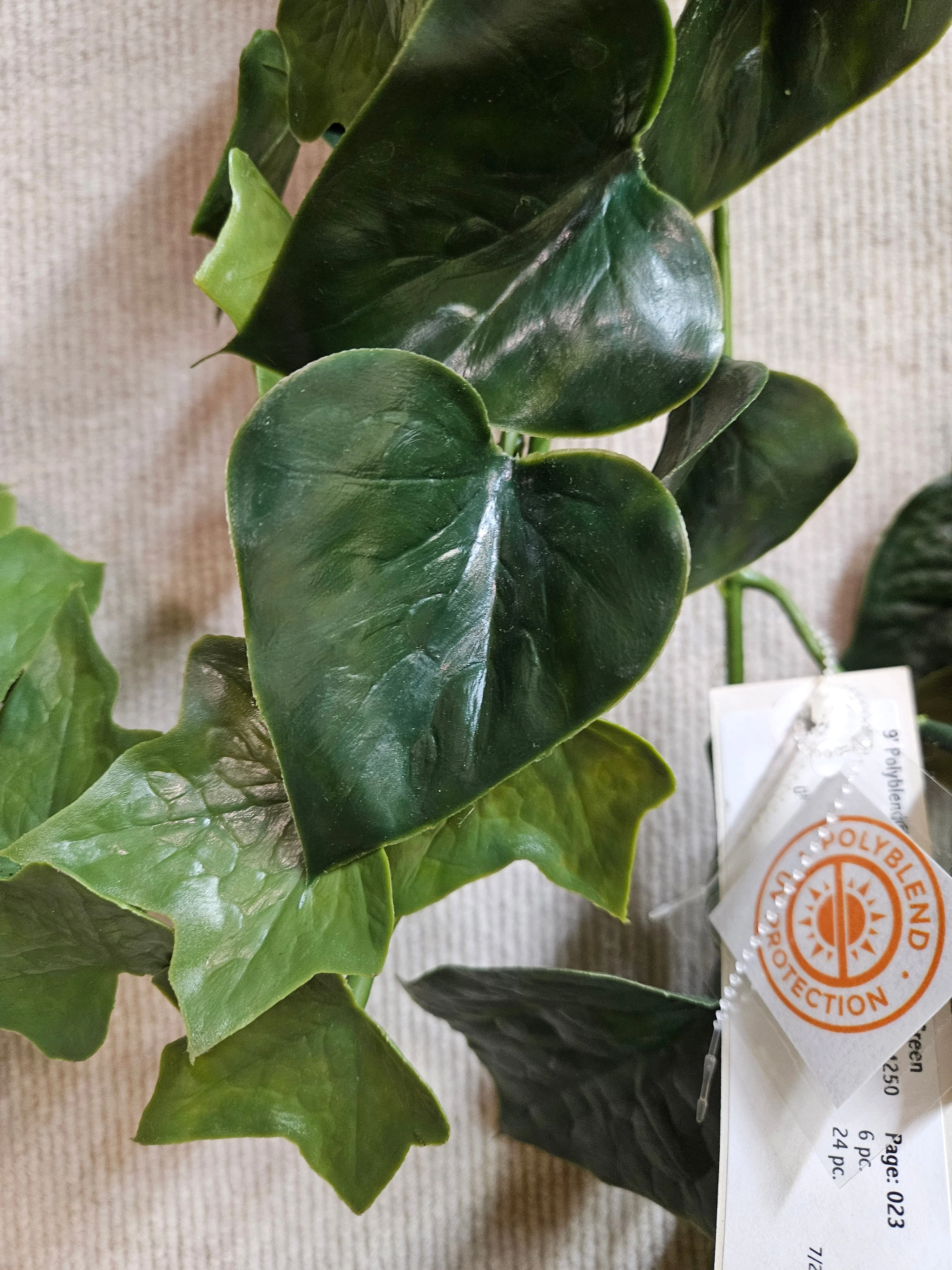 9' Outdoor UV-Proof Artificial English Ivy Garland -Green (Pack of 6) - Image 4