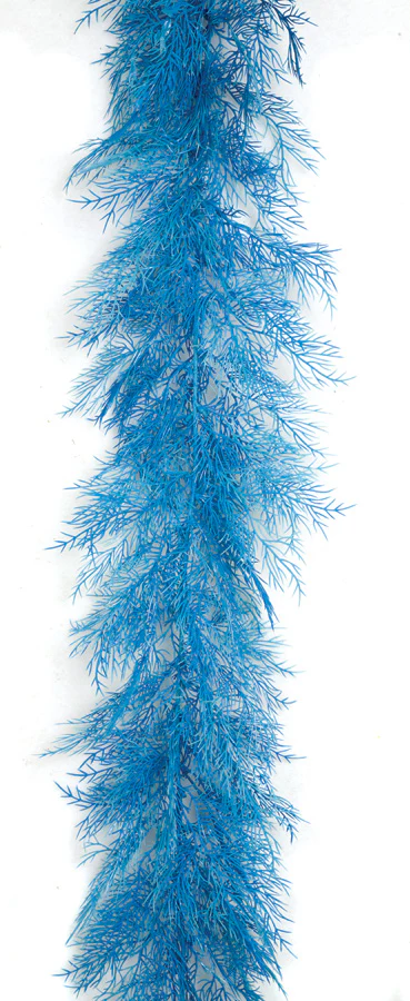 9' Outdoor UV-Proof Artificial Italian Moss Garland -2 Tone Blue (Pack of 2) - Image 2