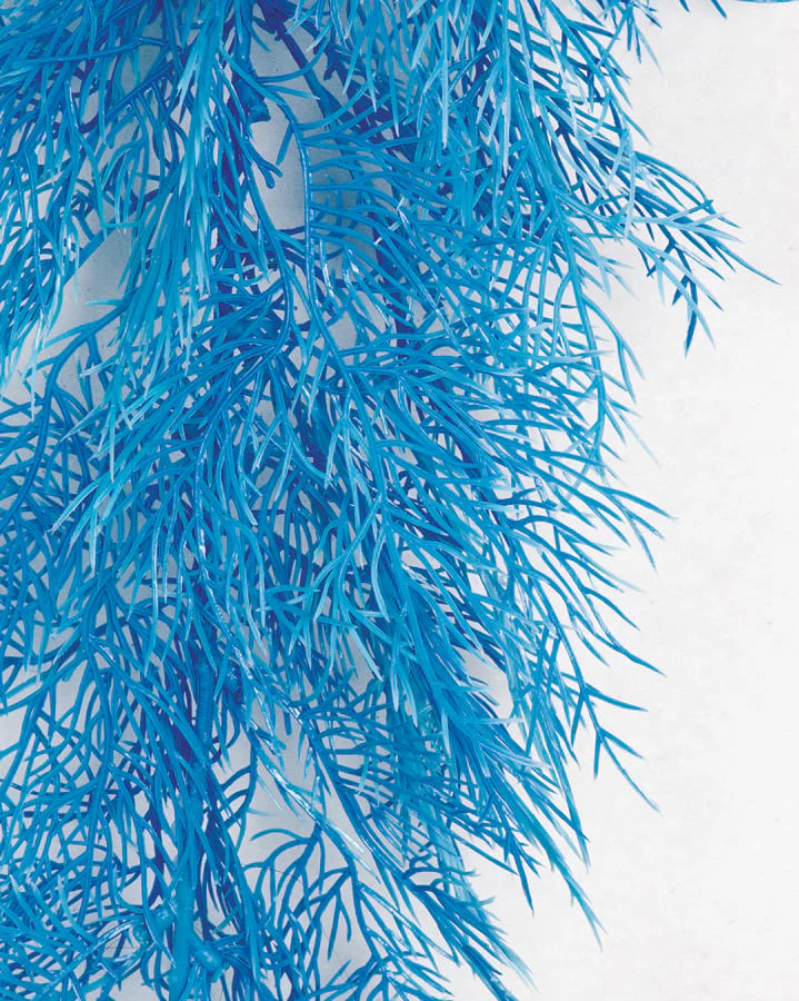 9' Outdoor UV-Proof Artificial Italian Moss Garland -2 Tone Blue (Pack of 2) - Image 3