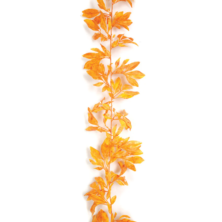 9' Outdoor UV-Proof Artificial Peony Garland -Amber/Rust (Pack of 2)