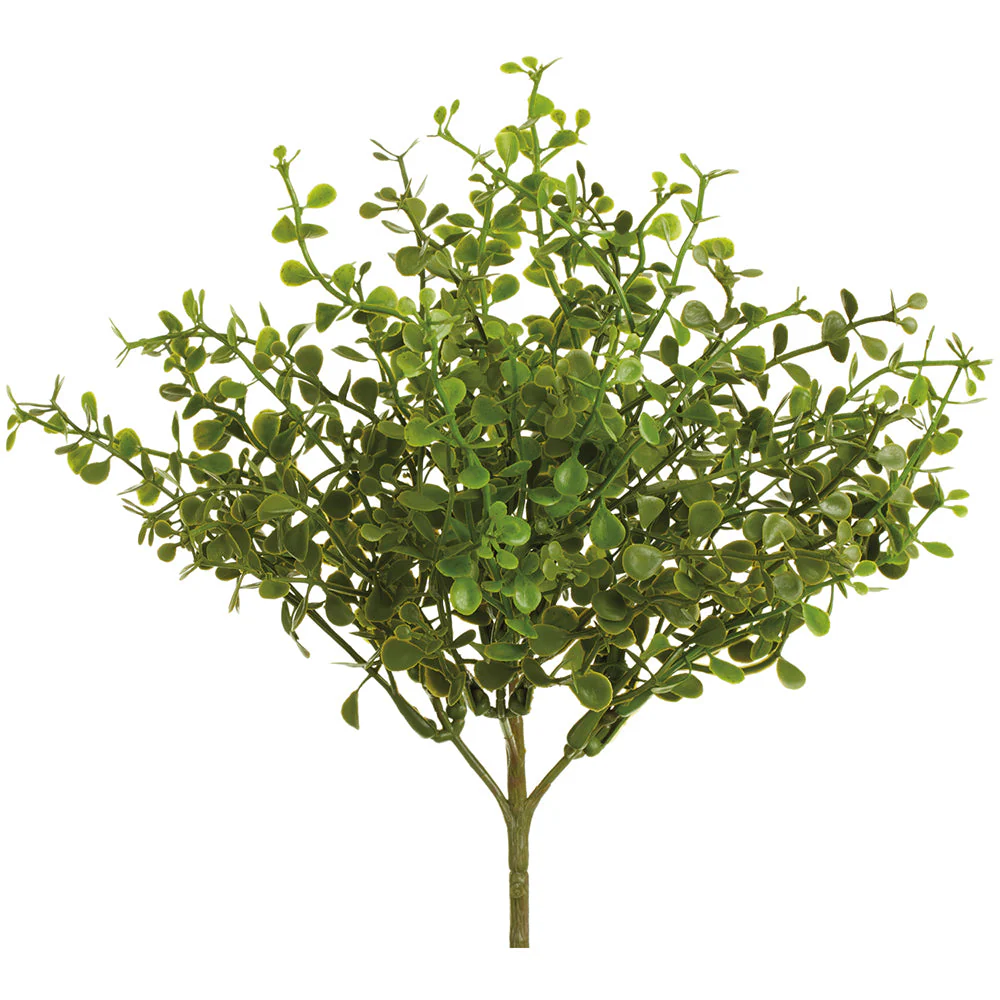 9" Outdoor UV-Resistant Artificial Button Fern Plant -Green (Pack of 24)
