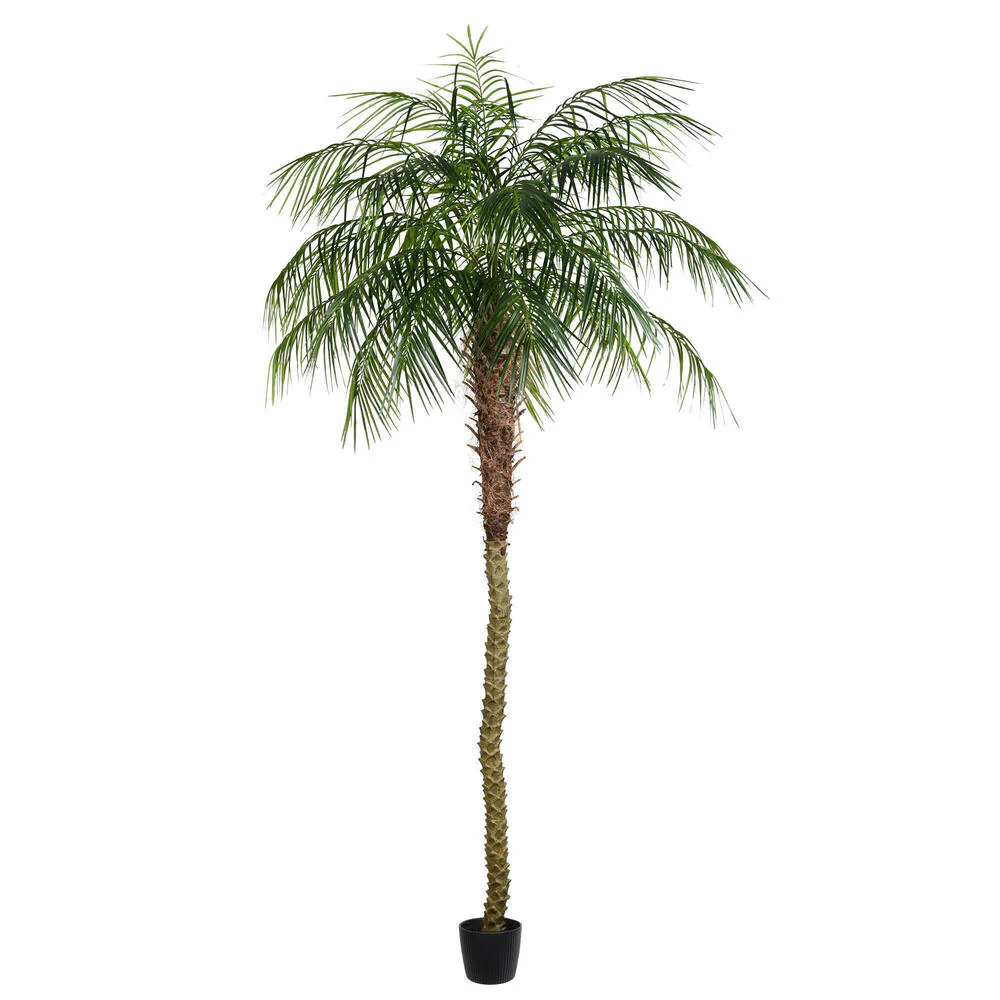 9' Phoenix Silk Palm Tree w/Pot -Green