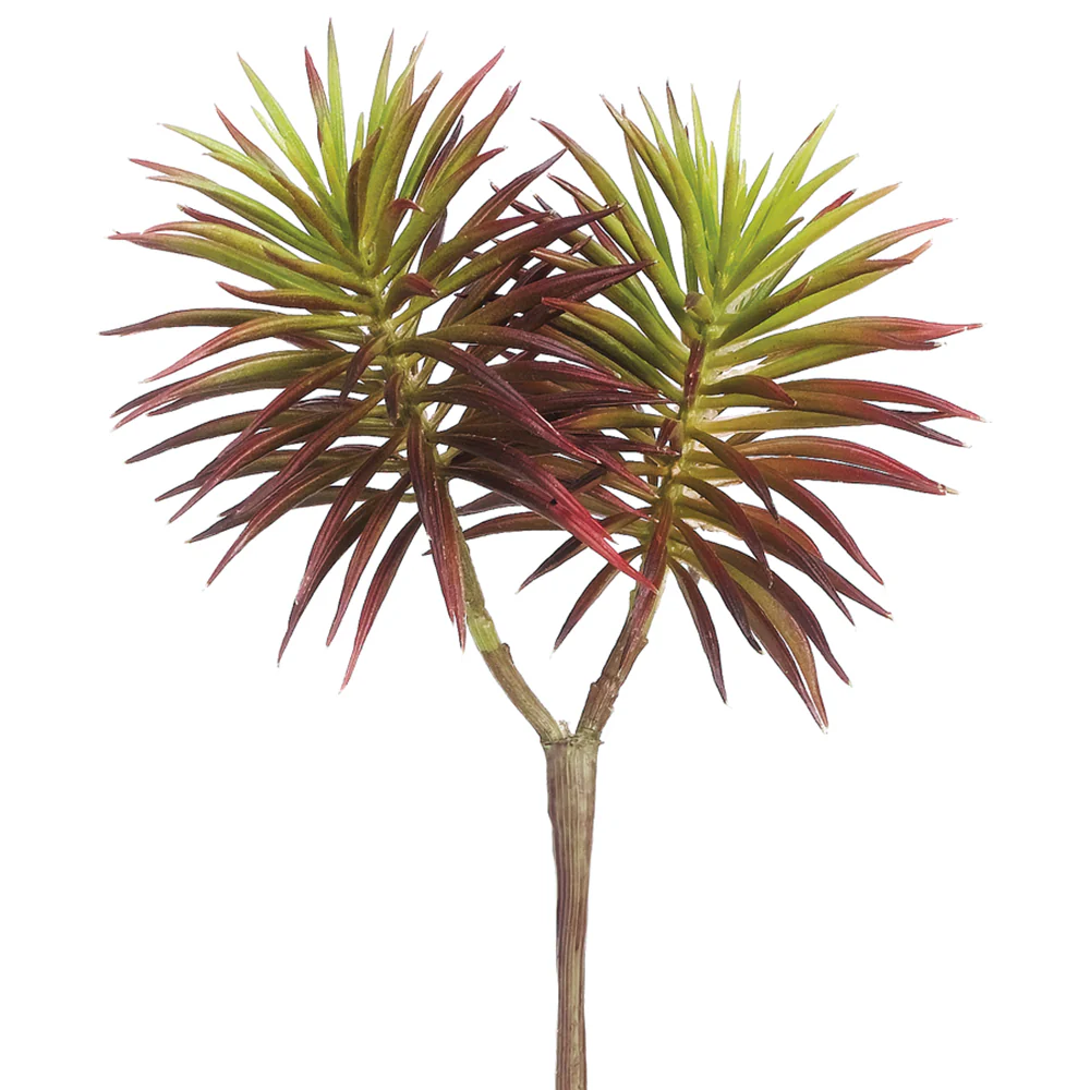 9" Real Touch Spiky Senecio Artificial Stem Pick -Burgundy (Pack of 24)