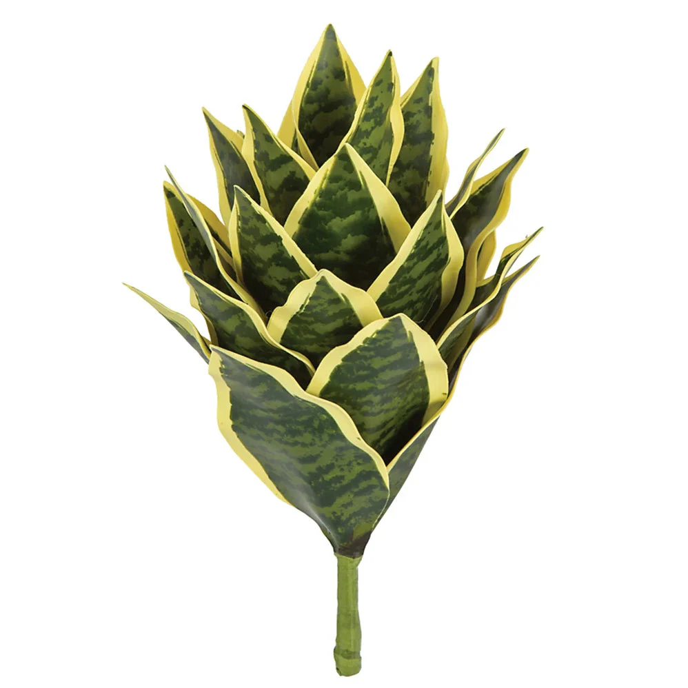 9" Sansevieria Snake Artificial Stem -Green/Cream (Pack of 6)