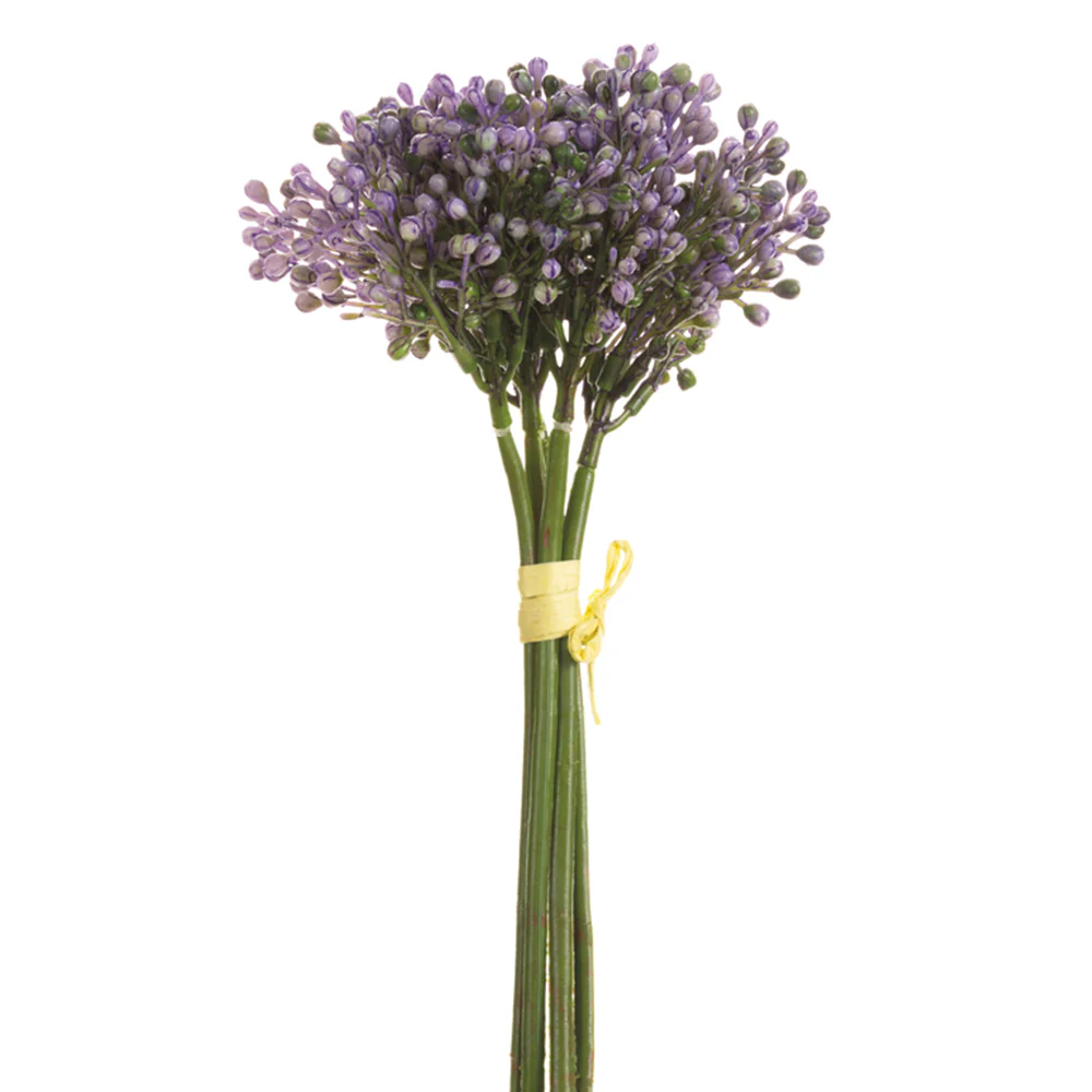 9" Sedum Artificial Flower Stem Bundle -Purple (Pack of 12)