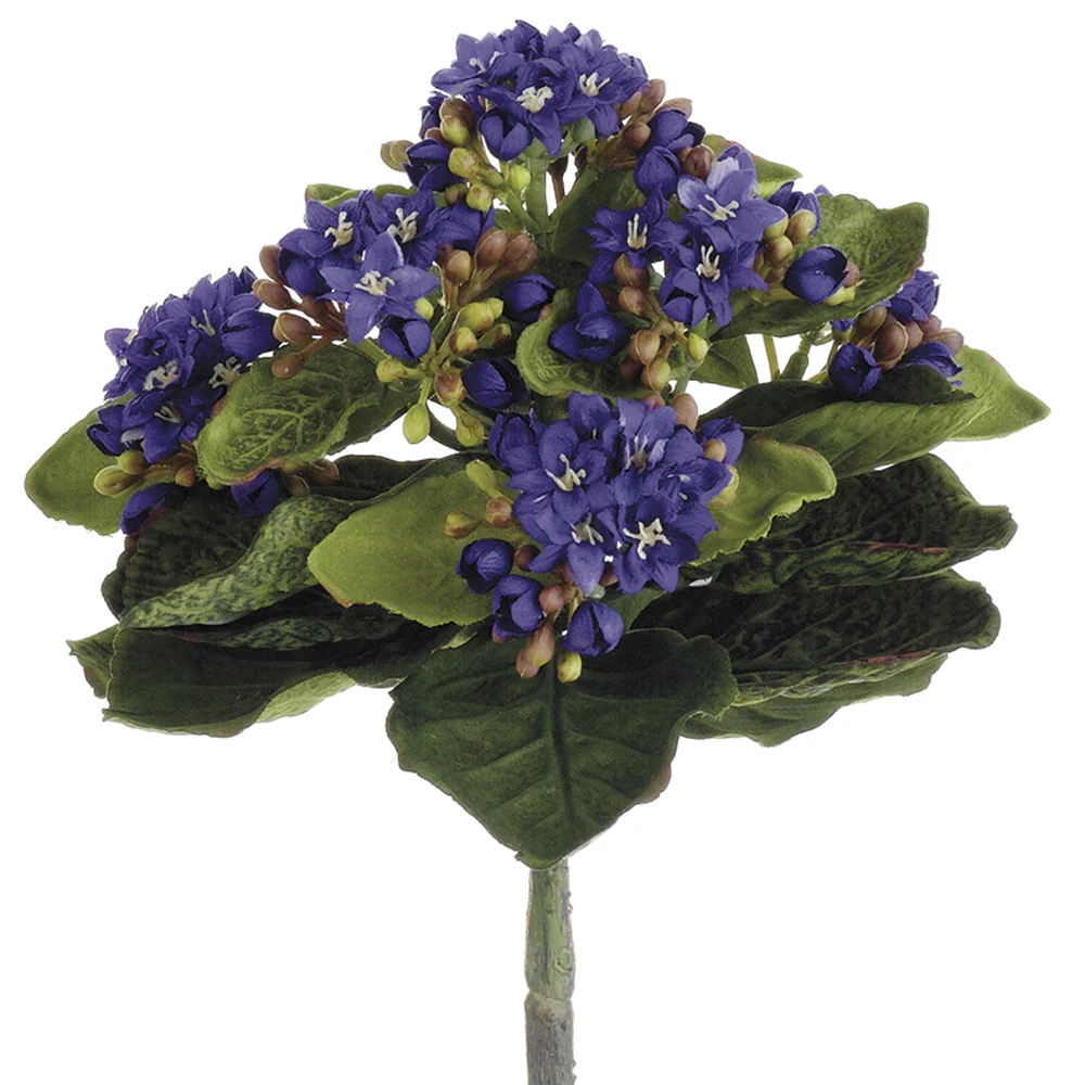 9" Silk Mini Kalanchoe Flower Bush -Purple (Pack of 12)