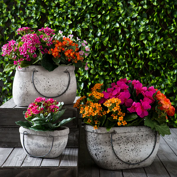 9" Silk Mini Kalanchoe Flower Bush -Rose (Pack of 12) - Image 2