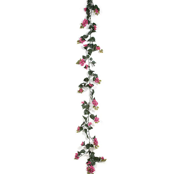 9'6" Outdoor UV-Proof Artificial Bougainvillea Garland -Fuchsia (Pack of 4)