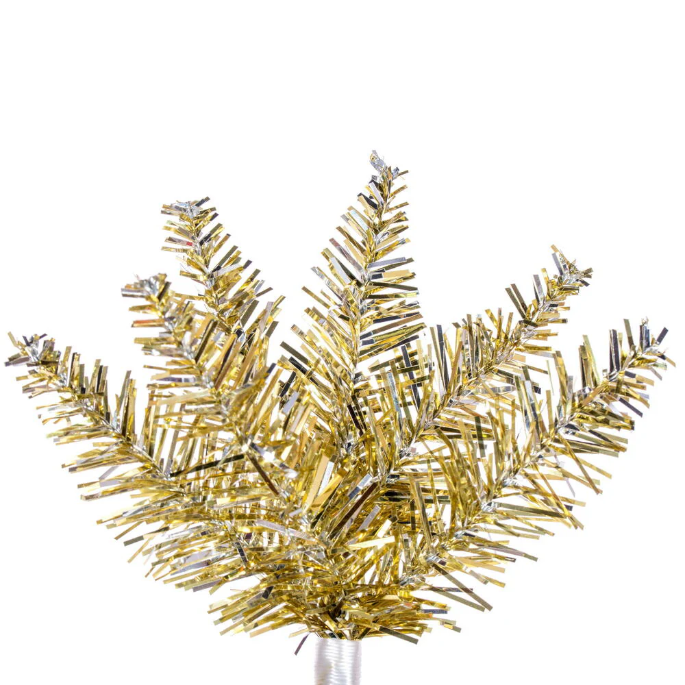 9'6"Hx42"W Tinsel Pencil Artificial Christmas Tree, Unlit -Champagne - Image 2