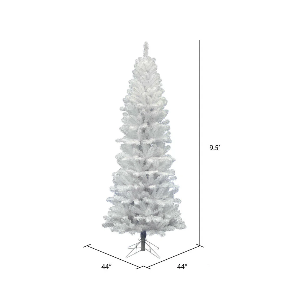 9'6"Hx44"W Pencil White Salem Pine Artificial Christmas Tree, Unlit -White - Image 3