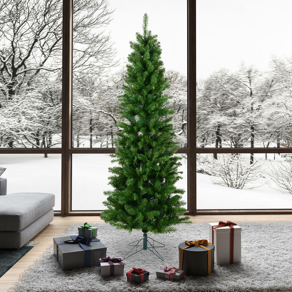 9'6"Hx44"W Slim Salem Pine Artificial Christmas Tree, Unlit -Green - Image 6