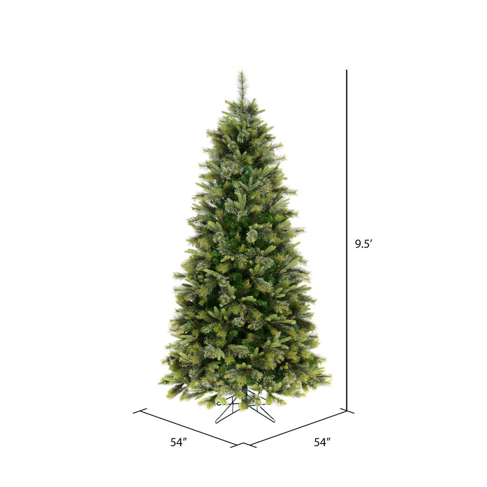 9'6"Hx54"W PE Slim Cashmere Pine Artificial Christmas Tree, Unlit -Green - Image 3