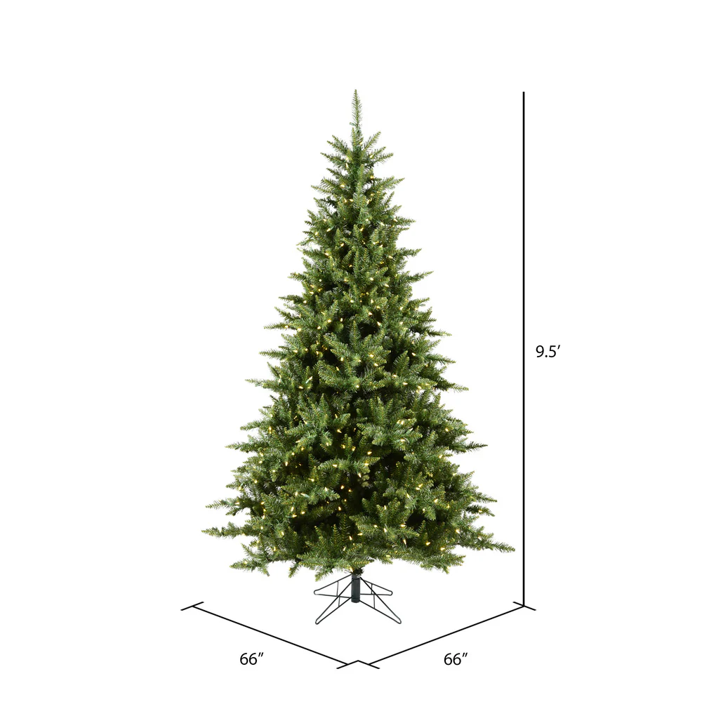 9'6"Hx66"W Camdon Fir Artificial Christmas Tree, LED Pre-Lit -Green - Image 3