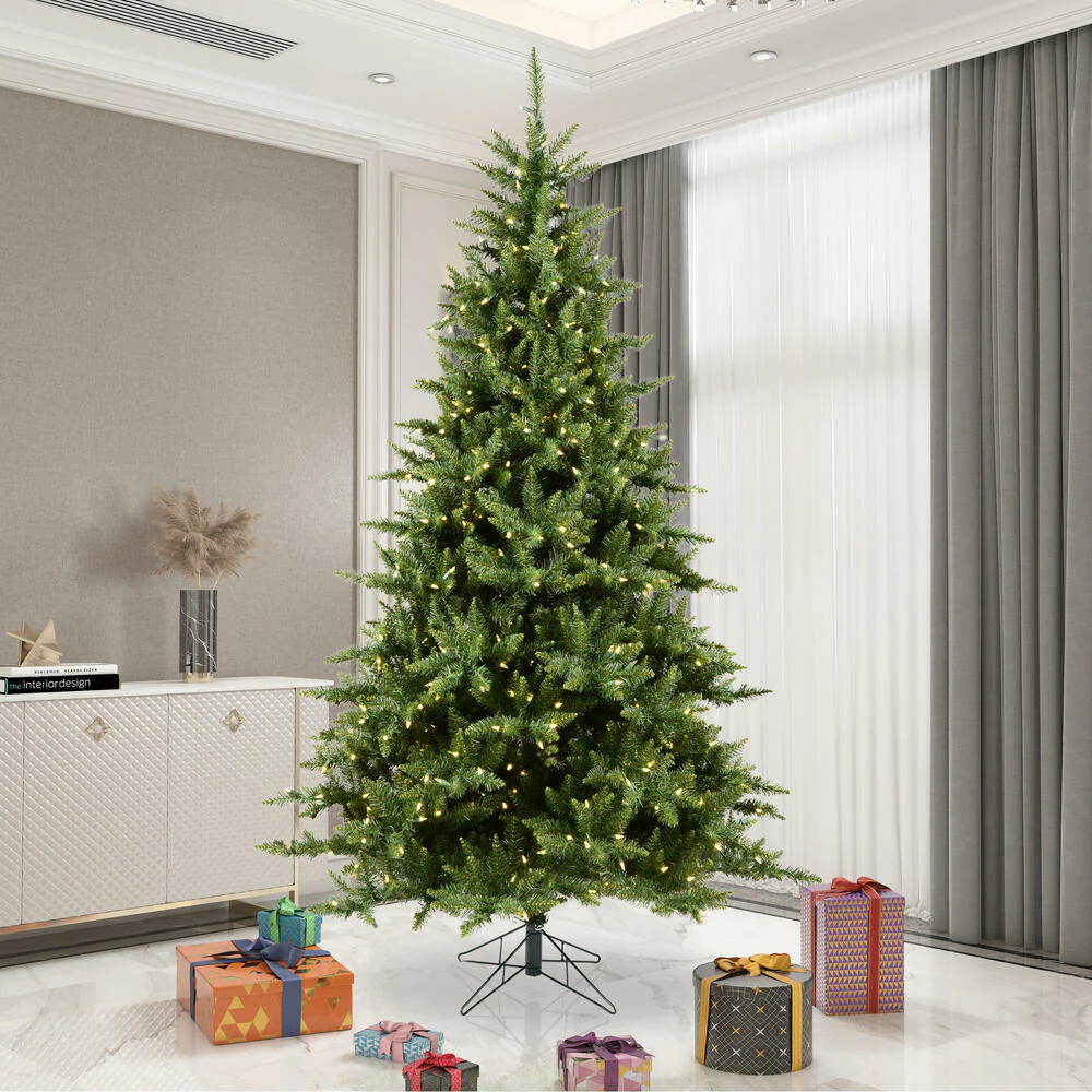 9'6"Hx66"W Camdon Fir Artificial Christmas Tree, LED Pre-Lit -Green - Image 6