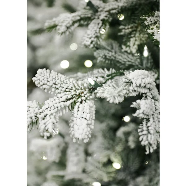 9'6"Hx75"W Snowy Norway Spruce Artificial Christmas Tree, Pre-Lit -Snow - Image 3