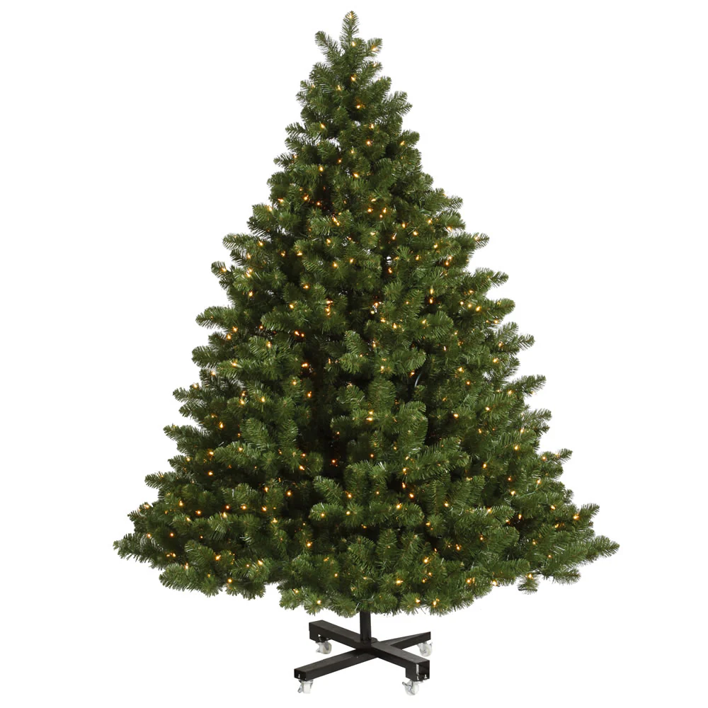 9'6"Hx80"W Grand Teton Pine Artificial Christmas Tree, LED Pre-Lit -Green
