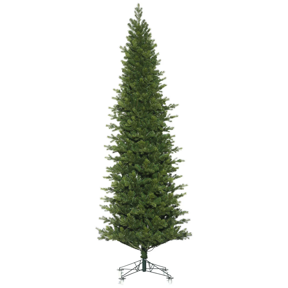 9'Hx40"W PE Slim Eagle Fraser Artificial Christmas Tree, Unlit -Green