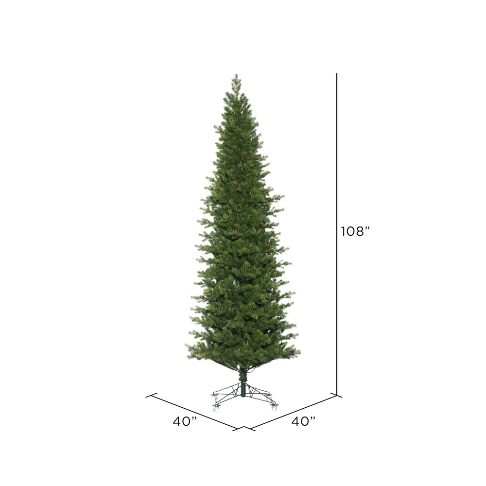 9'Hx40"W PE Slim Eagle Fraser Artificial Christmas Tree, Unlit -Green - Image 2