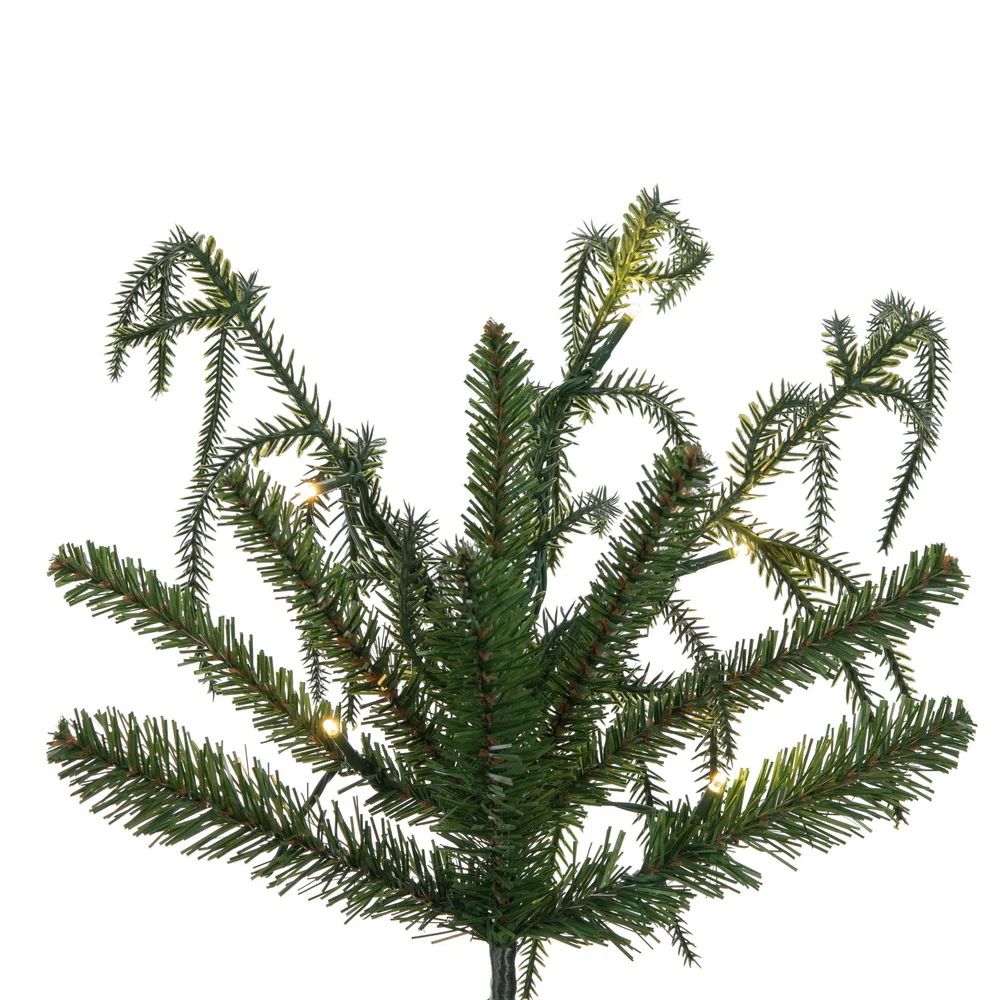 9'Hx41"W PE Norfolk Pine Artificial Christmas Tree, Micro LED Pre-Lit (Multi-Mode) -Green - Image 2