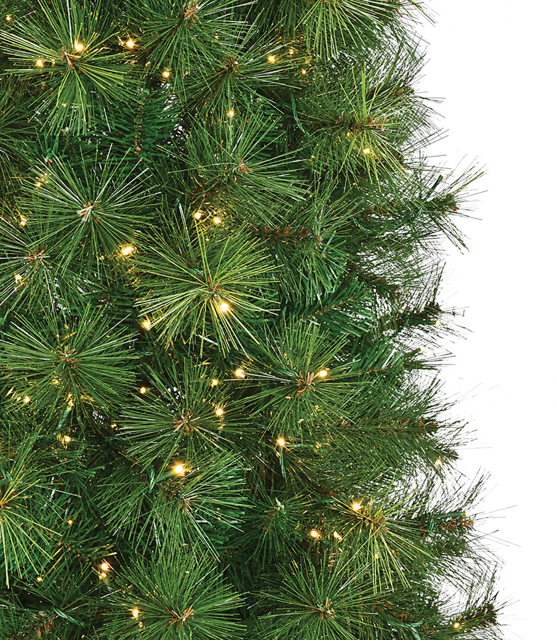 9'Hx44"W Mika Pencil Pine Artificial Christmas Tree, LED Pre-Lit (Warm White, Multi-Mode) -Green - Image 2