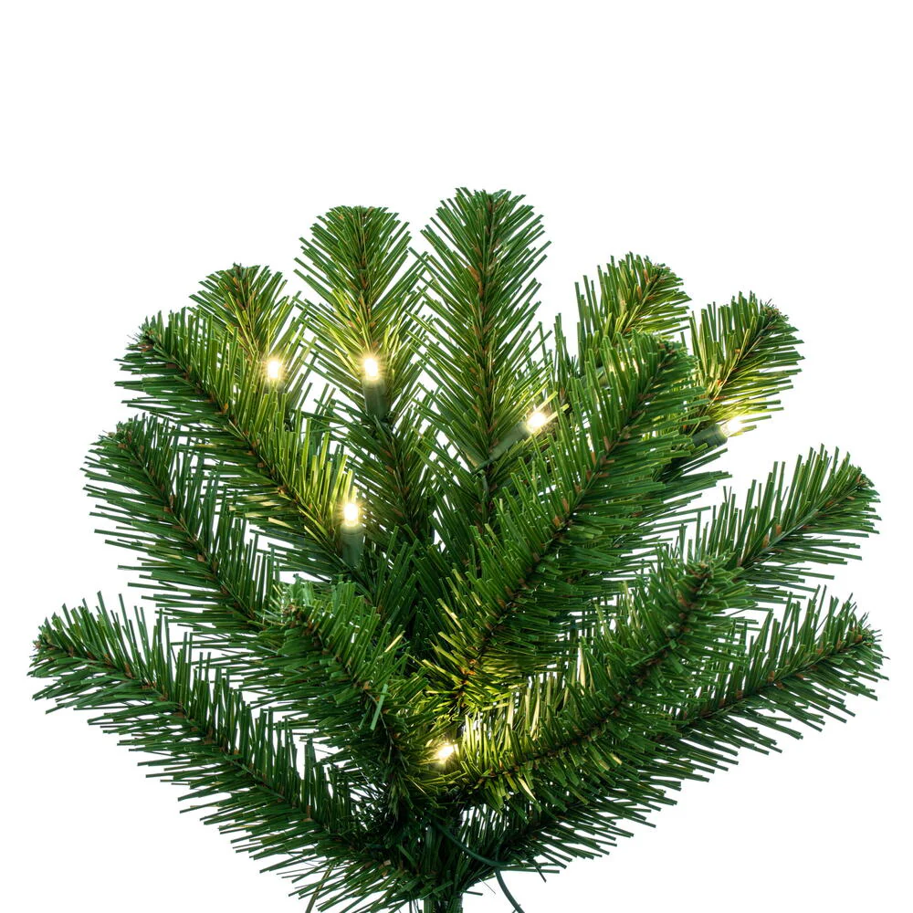 9'Hx48"W Slim Deluxe Sequoia Pine Artificial Christmas Tree, LED Pre-Lit -Green - Image 5