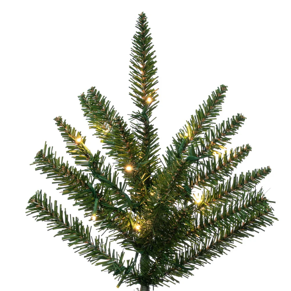 9'Hx49"W Noel Fir Artificial Christmas Tree, Micro LED Pre-Lit (Multi-Mode) -Green - Image 2