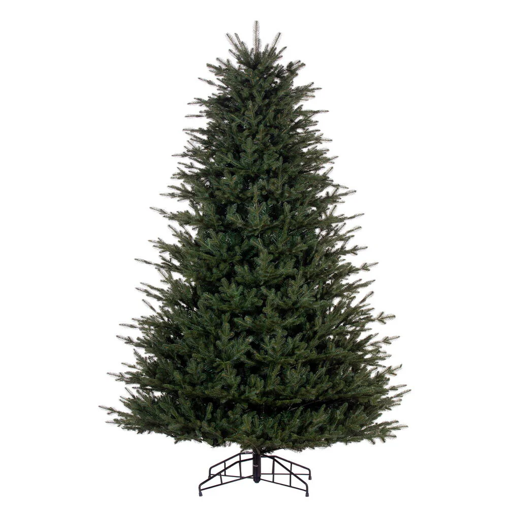 9'Hx53"W PE Georgian Fraser Fir Artificial Christmas Tree, Unlit -Green