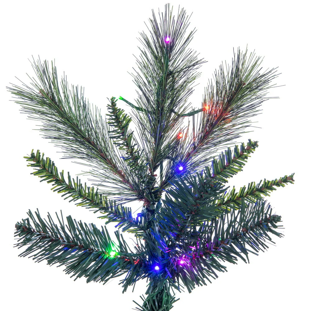 9'Hx57"W PE Brighton Pine Artificial Christmas Tree, LED Pre-Lit (Multi-Mode) -Green - Image 6