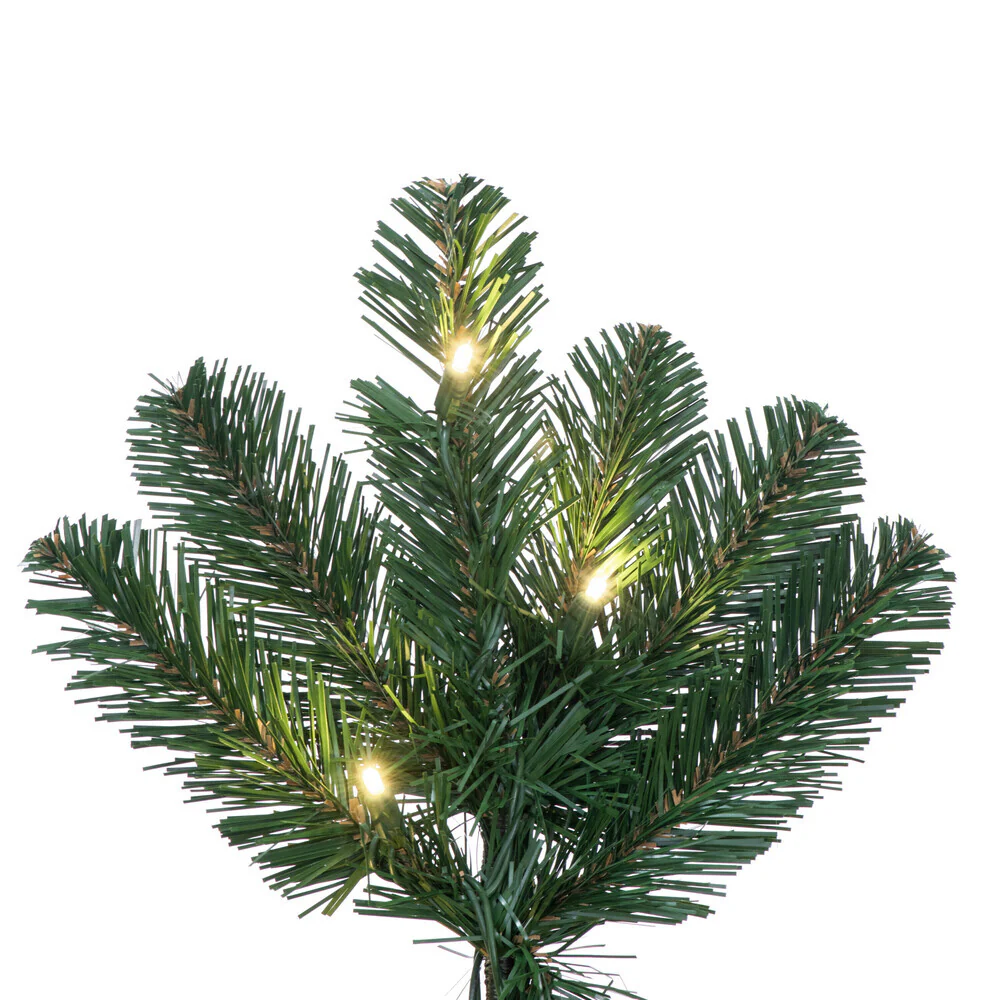 9'Hx61"W Medium Oregon Fir Artificial Christmas Tree, LED Pre-Lit -Green - Image 2