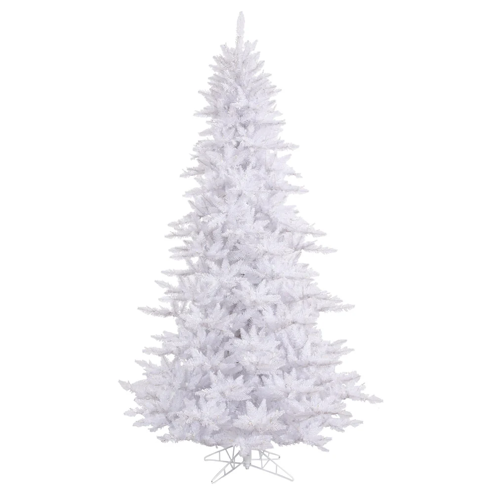9'Hx64"W Fir Artificial Christmas Tree, Unlit -White
