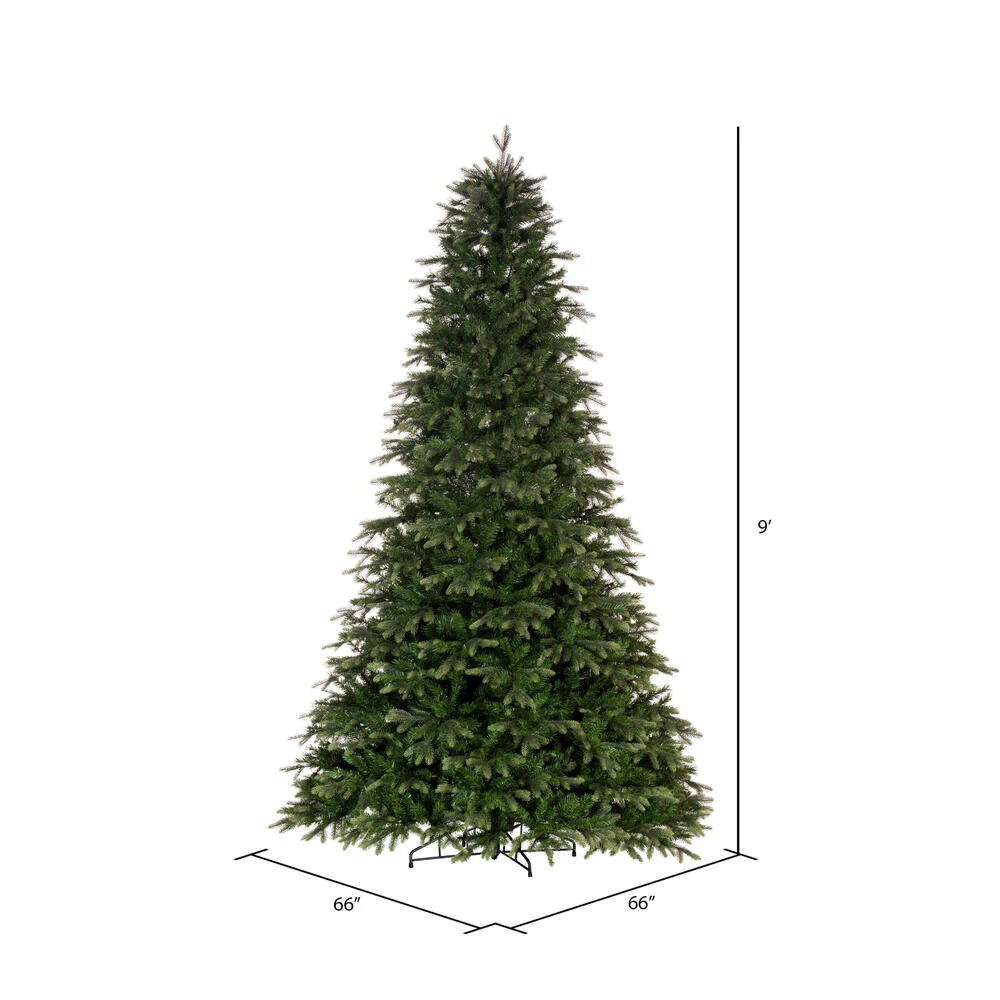 9'Hx66"W PE Douglas Fir Artificial Christmas Tree, Unlit -Green - Image 3