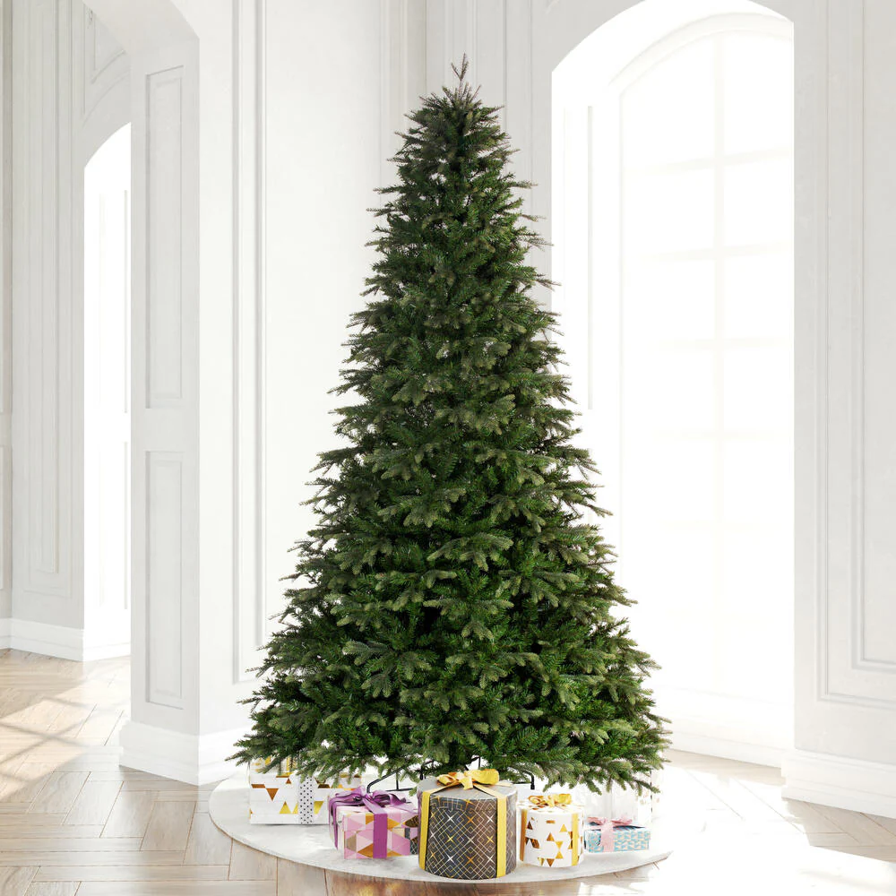 9'Hx66"W PE Douglas Fir Artificial Christmas Tree, Unlit -Green - Image 5