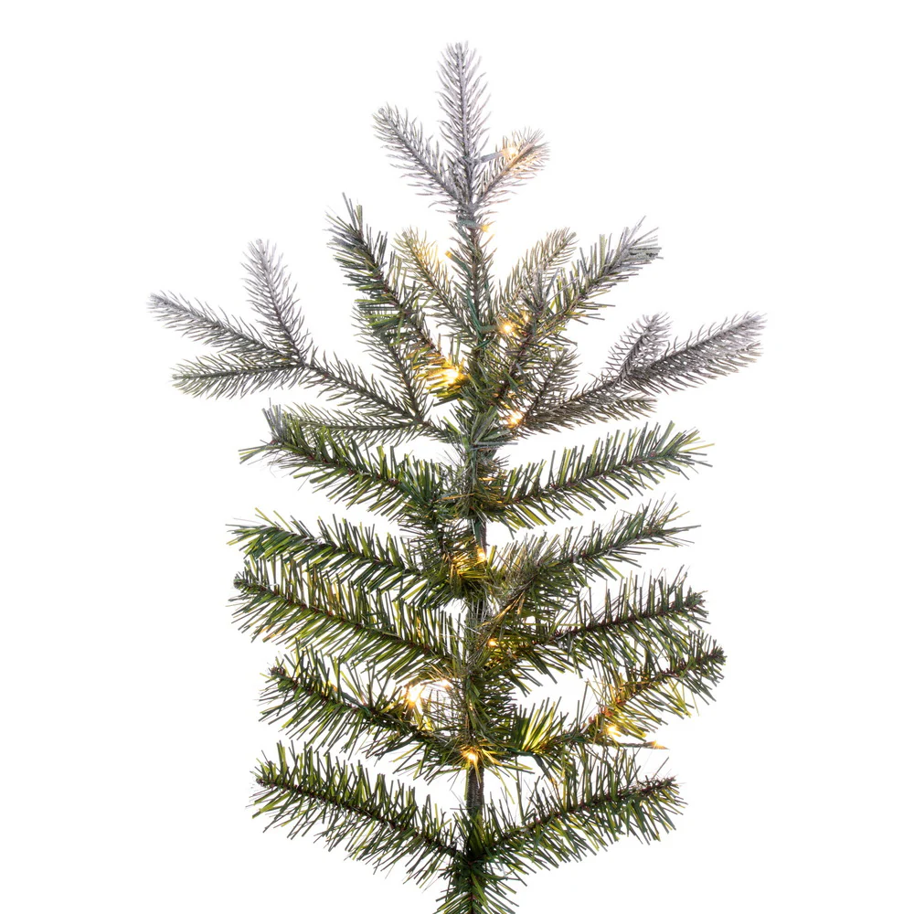 9'Hx66"W PE Frosted Douglas Fir Artificial Christmas Tree, LED Pre-Lit -Green - Image 2