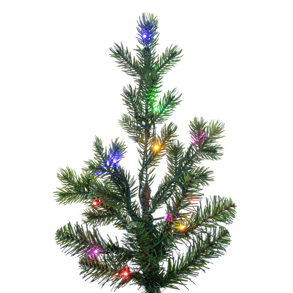9'Hx67"W PE Eagle Fraser Artificial Christmas Tree, Micro LED Pre-Lit (Multi-Mode) -Green - Image 3