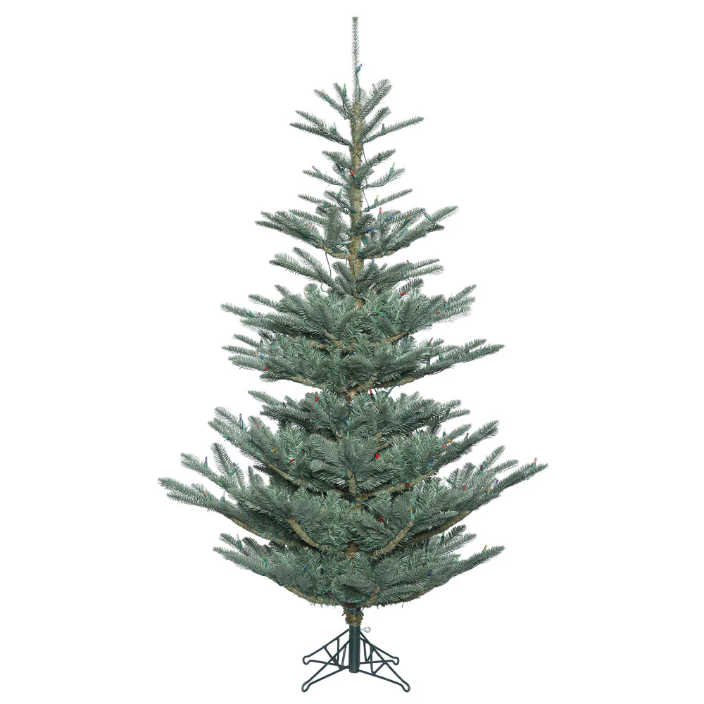 9'Hx68"W PE Alberta Blue Spruce Artificial Christmas Tree, Unlit -Green
